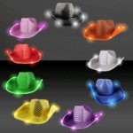 CEN-003 Factory Directly Wholesale LED Flashing Light up Cowboy Hat With Sequins for Party Performance