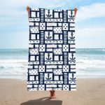 OEM Popular Boat Anchor Design Hawaii Summer Beach Swim Bath Towels Quick Drying Microfiber Beach Towel With Logo Custom Print - Image 14