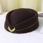 Woolen Stewardess Hat Vintage Ladies Beret Temperament Solid Color Women Caps for Dinner Stage Performance - Image 14