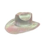 CCW-9902 Pink White Women Wool Cowboy Hat With Lights Light up Holographic Led Flashing Hats  Wholesale Western Styles - Image 7