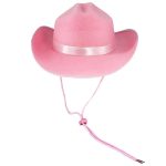 CEN-036 Wholesale New Custom Band Fancy Dress Cowboy Hats ,2023 Factory Pink White Bride Cowgirl Hat - Image 5