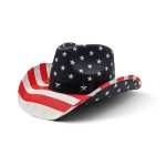 Fashion High Quality Paper Straw Wholesale Wide Shapable Brim Cowboy Hat Usa Flag Stipple Printed Adult Sun Hats - Image 8