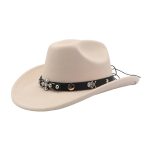 Custom Halloween Ghost Cowboy Autumn Spring New Arrival Fashion Men Women Vintage Australia Wool Felt Fedora Hat - Image 8