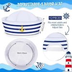 AN912 Blue With White Sail Hats Navy Sailor Hat for Costume Accessory Dressing up for Party - Image 3