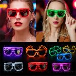 LU-1555   Creative Led Light up Glasses for Festival Party Supplies Luminous El Wire Glowing Eyewear Glasses - Image 6