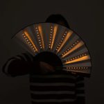 LED Light up Folding Fan Hand Stage Performance Show Glowing Fluorescent Props Fan - Image 12