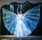 Wholesale Lights Belly Dance Isis Wings Glow Angel With Telescopic Sticks Flexible Rods for Adults