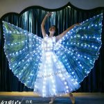 Wholesale Lights Belly Dance Isis Wings Glow Angel With Telescopic Sticks Flexible Rods for Adults