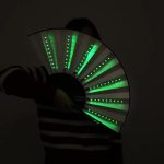 LED Light up Folding Fan Hand Stage Performance Show Glowing Fluorescent Props Fan - Image 8
