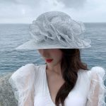 Fancy in Formal Fashion Stain Women Ladies Female Church Good Quality Sinamay Wedding Hats - Image 8