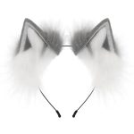 New Style Plush Lovely Faux Fur Wolf Fox Cat Ears Headband Anime - Image 4