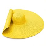 70cm Women Model Fashion Shows Large Wide Brim Straw Hat Super Big Sun Visor Beach Broad Floppy Hat - Image 9