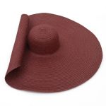 70cm Women Model Fashion Shows Large Wide Brim Straw Hat Super Big Sun Visor Beach Broad Floppy Hat - Image 13
