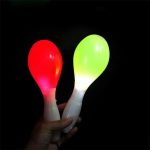 LU-2096 Fashion Neon Sensory Shaking Toy Led Flashing Noisemaker Light up Maracas Party Favors - Image 4