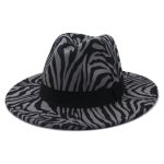 High Quality Bulk Sale Custom Wide Brim Leopard Felt Fedora Hat Cheetah Print - Image 21