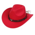 2025 Free Sample Shinehats Luxury Chapeau Femme Western Wide Brim Hat Fedora Wholesale Cowboy Felt Custom Logo Cowboy Hats - Image 8