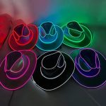 Light-Up Cowboy Hat EL LED Flashing Wire Party Performances Graduation Ramadan School Thanksgiving Diwali New Design Bag Packing