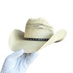 Factory Sale High Quality Mexico Countryman  Long Horn Cowboy Hat Breathable Cowgirl Straw Hat Hard Shell Lifeguard Bangora Hat - Image 8