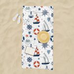 OEM Popular Boat Anchor Design Hawaii Summer Beach Swim Bath Towels Quick Drying Microfiber Beach Towel With Logo Custom Print - Image 24