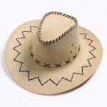 Faux Suede Cowboy Hat Leather Suedette Large Wide Brim Mexico Sombreros Travel Hiking Hunting Surf Hat Cap - Image 9