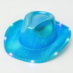 LED Light Fashion Party Hats Festival Hats Hallowmas  Laser Reflection Solid Color Sandbeach  Yacht  Outdoor Party Cowboy Hats - Image 11