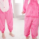 2024 High Quality Cosplay Flannel Blue Pink Pajamas Cute Onesie Parent-Child Sleepwear - Image 8