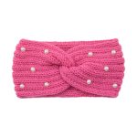 Fashion Pearls Knitted Headband Women Cross Knotted Bands Autumn Winter Ear Warmer Protectors Wide Turban Hair Accessories - Image 32
