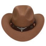 2025 Free Sample Shinehats Luxury Chapeau Femme Western Wide Brim Hat Fedora Wholesale Cowboy Felt Custom Logo Cowboy Hats - Image 58