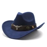 Wholesale Luxury Wide Brim Plain Distressed Designer Felt Western Jazz Men Wool Felt Cowboy Hat With Custom logo - Image 7