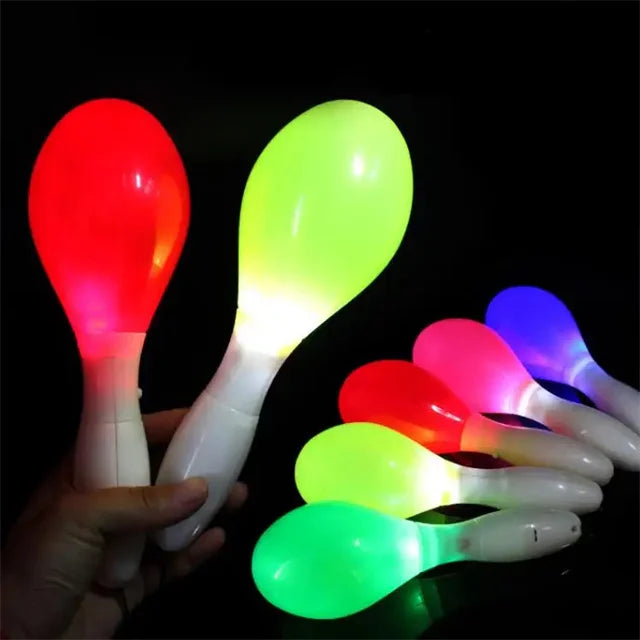 H56b9210f5d2d4e918ed778085cf4dce2u LU-2096 Fashion Neon Sensory Shaking Toy Led Flashing Noisemaker Light up Maracas Party Favors - Image 1
