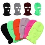 Full Face Cover Ski Mask Hat 3 Holes Balaclava Windproof Knit Beanies Bonnet Winter Warm Unisex Caps - Image 2