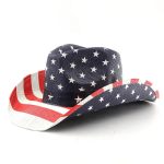 Classics America Flag Painting Straw Hats for Women and Men Summer Casual Scrawl Style Wide Brim Cowboy Straw Hats Leather Bands - Image 14