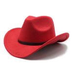 Custom Hot Sale New Fashion High Quality With Belt Hat Vintage Multi Colors Felt Cowboy Hats Women Man - Image 10