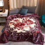 king Size Queen High Quality Thick Warm Fluffy Blanket Home Soft Raschel  2 Ply Blankets  Pvc Bag Throw Blankets for Winter