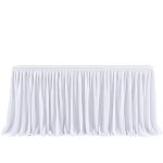 The Table Skirt Designed with Solid Colored Ruffles Is Suitable for Hotel Banquets Birthdays Outdoor Wedding Party Decorations - Image 7