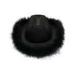 Western Style for Women Girl Rolled Fedora Hat Feather Edge Pink Cowboy Cowgirl Hats - Image 9