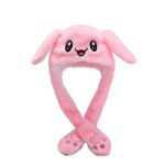 LED Light 3D Embroidered Rabbit Ears Winter Hat Waterproof Plush Airbag Magnet Cap with Soft Fruit Bows Pattern Woven Beanies - Image 3