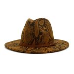 High Quality Bulk Sale Custom Wide Brim Leopard Felt Fedora Hat Cheetah Print - Image 36