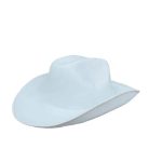 CJ-162 White Cowboy Hats Party Bride Party Cowgirl Hats Holiday Western Style Bridal Hat - Image 4