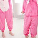 2024 High Quality Cosplay Flannel Blue Pink Pajamas Cute Onesie Parent-Child Sleepwear - Image 4