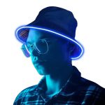 Rave Light up Bucket Hat Futuristic Neon Rave Party Accessory Festival Outfit LED Bucket Hat for Men and Women - Image 5