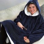 Wholesale Custom Adult Winter Hooded Wearable Oversized Hoodie Blanket  with  Embordiery Custom logo - Image 3