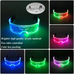 Glowing LED Neon Cyberpunk Acrylic Glasses Cool Fashionable Club Props for Bar Parties Luminous Light Party Novelties - Image 13
