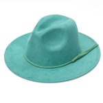 Wholesale Classic Tissue Rope Band Wide Brim Felt Hat Formal Dress Suede Fedora Hat for Women Men - Image 9