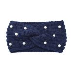 Fashion Pearls Knitted Headband Women Cross Knotted Bands Autumn Winter Ear Warmer Protectors Wide Turban Hair Accessories - Image 18
