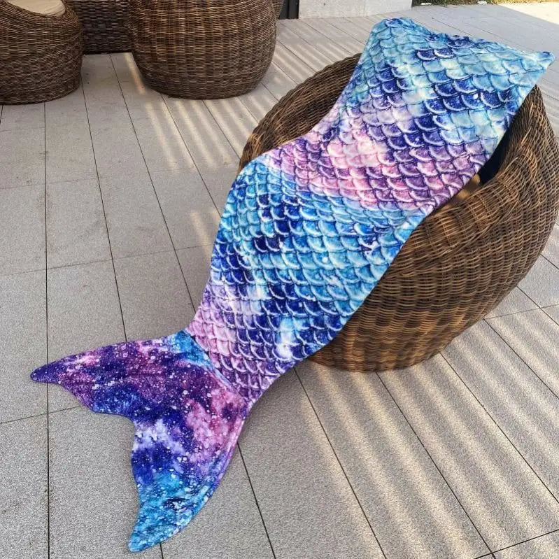 H64da96c598314943941611faea2ffcfe9 Mermaid Tail Blanket for Parties and Daily Use - Image 1