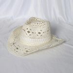 Wholesale Summer Beach Outdoor Sunshade Straw Sun Hat Western Cowboy Jazz Hat Wide Brim Handmade Retro Hollow Cowgirl Fedora Hat - Image 14