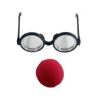 LU-0302 Cheap Nerd Cosplay Makeup Funny Party Glasses Clown Nose for Halloween Supplies