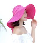 Esrt-069 Beach Cap Caps Panama Wide Brim Infant Hats for Women Summer Sun Visor China Straw Hat Ribbon Custom Upf 50 - Image 8