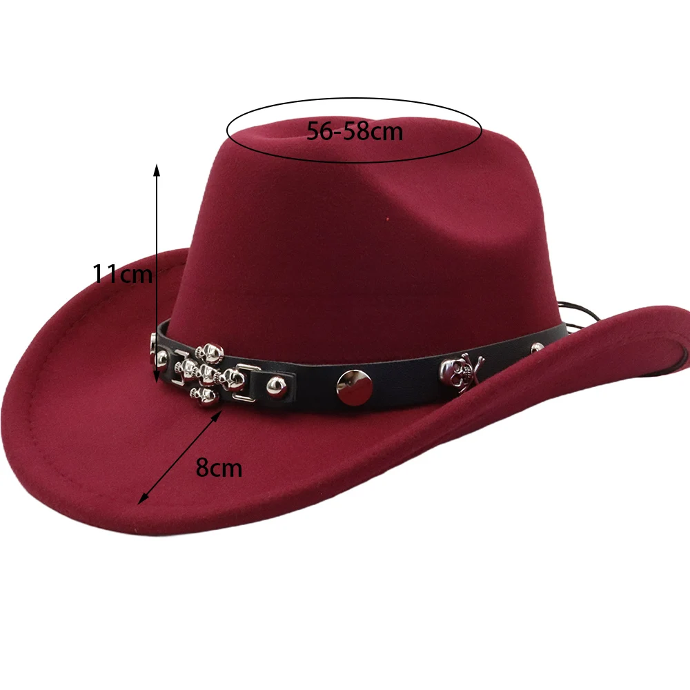 Custom Halloween Ghost Cowboy Hat Autumn Spring New Arrival Fashion Men Women Vintage Australia Wool Felt Fedora Hat
